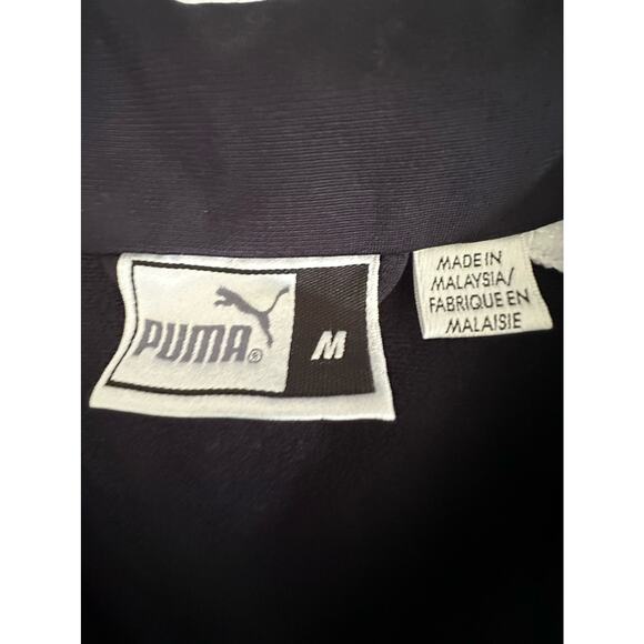 Puma Mens Track Jacket Black White Size Medium Zip Up - Picture 4 of 10